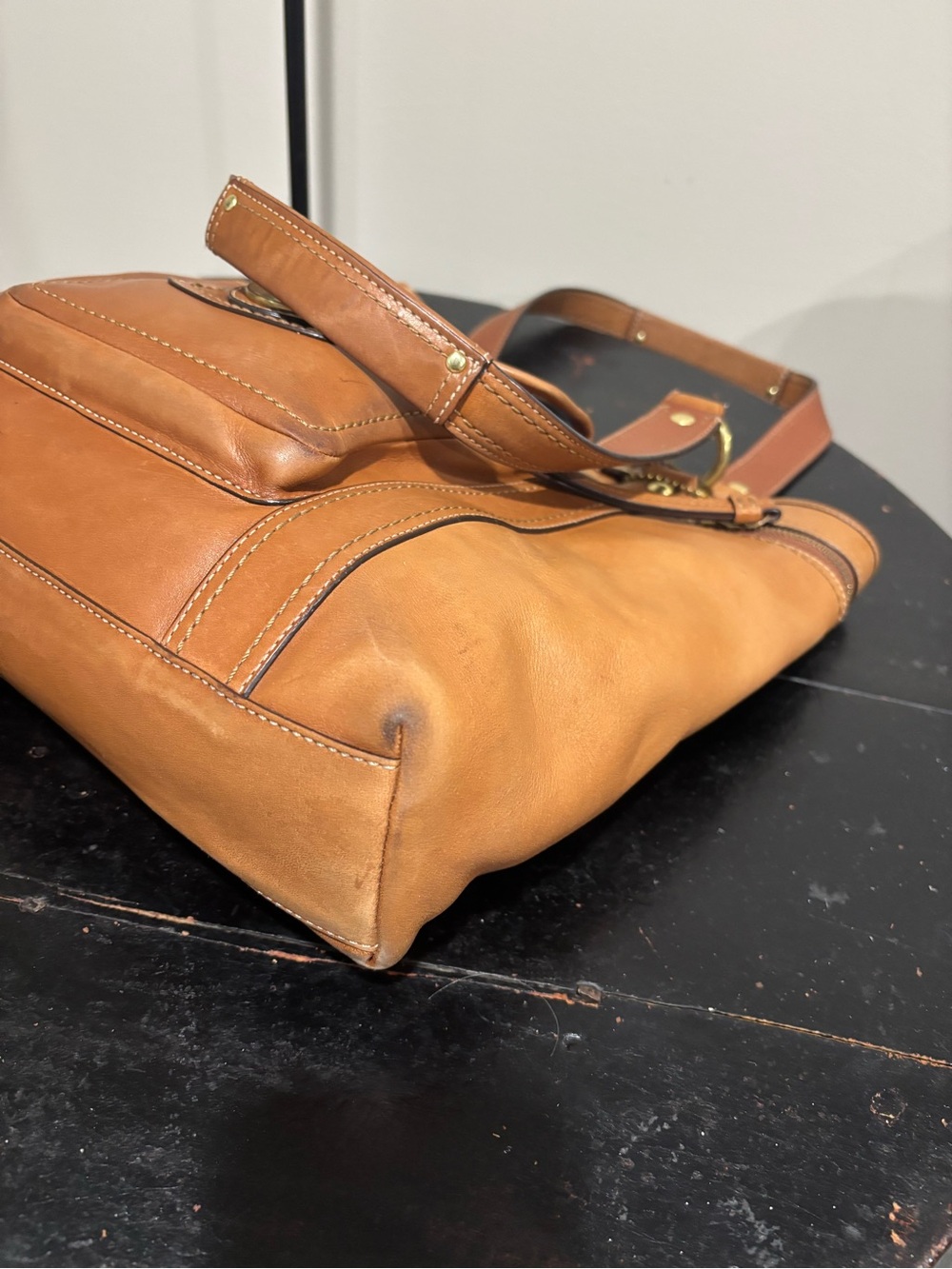 Vintage Coach 65th Anniversary Gigi Tote Whiskey Leather 11131 - Picture 8 of 10